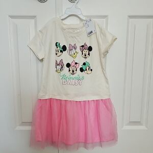 Minnie & Daisy Kids Dress - Cream and Pink